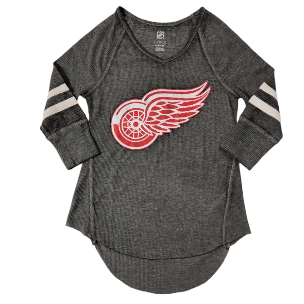 NWOT Red Wings NHL Juniors S Hi Lo 3/4 Sleeve Top